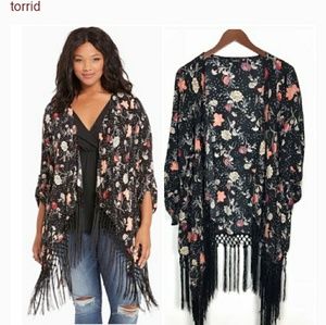 Torrid Fringe Kimono Wrap